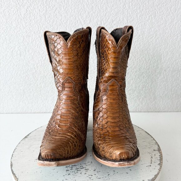 Lane VICKSON Womens Cowboy Bootie 8 Copperhead Western Cowgirl Short Ankle Boots - Picture 7 of 13